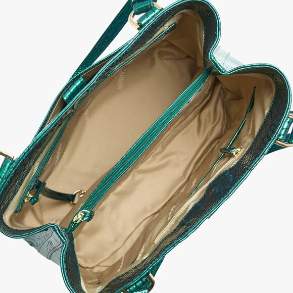 SET: ✅ Brahmin Mystic Green Set: Fiora Bag & Cordelia Wallet✨ NWT, COA & DUSTBAG - Picture 11 of 17